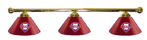 Philadelphia Phillies Pool Table Light - Brass Bar