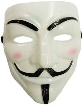 V for Vendetta Mask Mardi Gras Masquerade Costume Halloween Party White