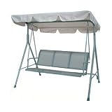 3 Seater Beige textoline Swing Hammock Outdoor Garden