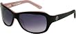 Tres Noir Shiny Black and Pink THE KNOCKOUT Sunglasses w/ Smoke Fade Lens