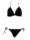 Hotkiss Black Eyelet String Bikini