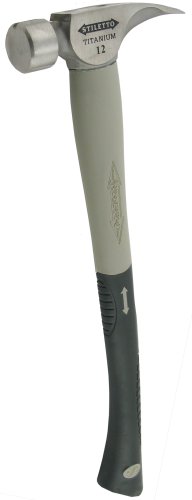 Stiletto Ti12SC-P Ti 12 Smooth Face Hammer with a Curved 18 Poly-Fiberglass Handle with an AirGrip