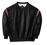 Sport-Tek - Wind Shirt with Shoulder Stripe Black/Red/White-XS