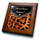 Leopard Sweet Sixteen Invitation - 8x8 Framed Tile Leopard Sweet Sixteen Invitation - 8x8 Framed Tile