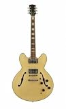 semi hollow body electric guitars Gorgeous Blues Archtop Hollowbody Natural Blonde