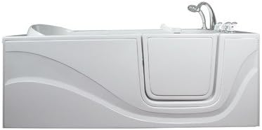 Lay Down 60" x 30" Long Hydrotherapy Massage Whirlpool Walk-In Tub Drain Location: Right