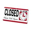 AVT83636 - Reversible Open/Closed Sign with Will Return Clock