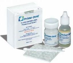 Lot of 10 Glass Ionomer Dental Cement Kit Prime Dental -Powder & Liquid