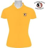 NCAA Florida State Seminoles Ladies Gold Remarkable Short Sleeve Polo