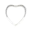 Bracelet - B323 - Bangle Style - Heart Shaped - Swirly Scroll Pattern ~ Silver Tone Metal
