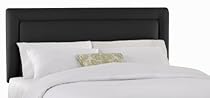 Big Sale Best Cheap Deals Skyline Furniture Addison California-King Twill-Upholstered Border Headboard, Black