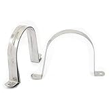 uxcell ホースバンド　サドルクランプ　クリップ　チューブ/パイプ用　U型　90mm直径　ステンレススチール　5個入り