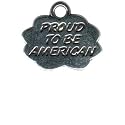 .925 Sterling Silver Proud to be an American Charm