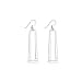Sterling Silver Rectangular Dangle Earrings