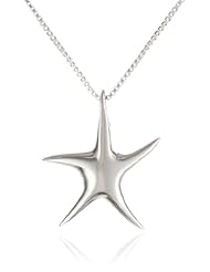 Sterling Silver Starfish Pendant Necklace, 18"