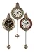 Uttermost Monarch Wall Clock, Set of 3