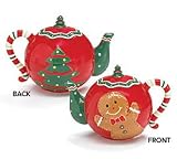 Gingerbread Man Teapot With Christmas Tree Adorable Holiday Teapot For Festive Teas