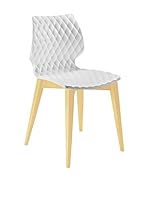 Metalmobil Set Silla 2 Uds. Uni-562 Blanco/Natural