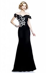 Off the Shoulder Lace Crystal Crystals Beaded Applique Chiffon/Taffeta/Tulle  Dress