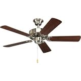 Progress Lighting Air Pro Ceiling Fan P2500-09 Brushed Nickel