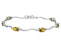 Citrine Bracelet with Diamond 2.72 Carat (ctw) in 10K White Gold
