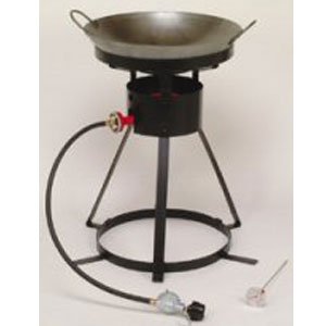 King Kooker 24WC Heavy-Duty 24-Inch Portable Propane Outdoor Cooker with 18-Inch Steel Wok