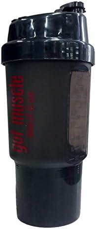 CFF Lift Big or Go Home T-shirt w/Free Protein Shaker (X-Large, Med Gray)