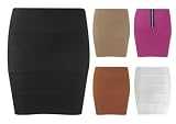 New Ladies Womens New Bandage Zip Bodycon Skirt UK 8-14