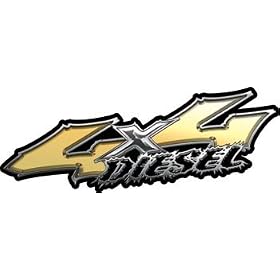 Wicked Series 4x4 Diesel Truck Decals in Gold