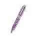 BG247 Purple with White Crystal Rhinestone Roller Ball Pens | 5-Pack