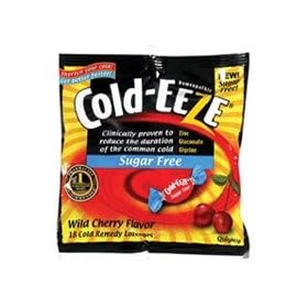Cold-Eeze Cold Remedy, Sugar Free, Lozenges, Natural Wild Cherry Flavor, 18 ct.