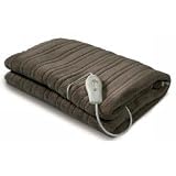 Morphy Richards 75320 Luxury Heated Throw Blanket, Cream/Brown