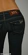575 Denim May 75 Trucker Flap Pocket Skinny Leg Womens Jeans in Vintage