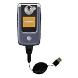 Retractable USB Cable for the Motorola A910 with Power Hot Sync and Charge capabilities - Gomadic Brand w/ TipExchange Technology