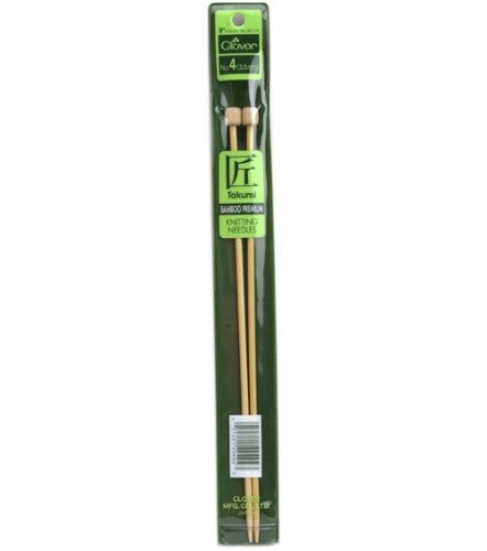 Bamboo Single Point Knitting Needles 9''-Size 4