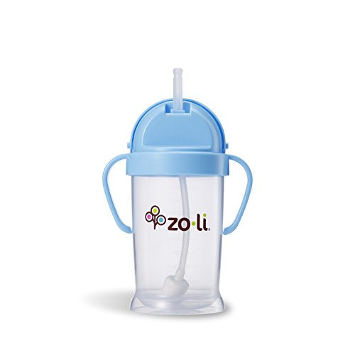 ZoLi BOT XL Straw Sippy Cup-Blue 9 oz