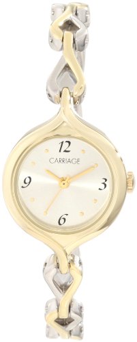 Carriage Women's C3C227 Two-Tone Round Case Silver-Tone Dial Two-Tone Jewelry Bracelet Watch