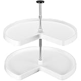 Rev-A-Shelf - 3472-28-11-52 - 28 in. White Value Line Kidney Shape Lazy Susan Set