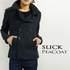 (スリック)SLICK ショート丈タイトピーコート