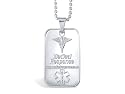 Allergy Medical ID Tag Sterling Silver Dog Tag & Chain (UK Hallmarked)