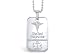 High Blood Pressure Medical ID Tag Sterling Silver Dog Tag & Chain (UK Hallmarked)