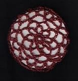 Burgundy Hair Net Crocheted Hair Bun Cover- LARGE