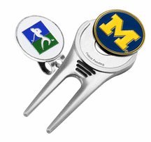 Michigan Wolverines Divot Tool Hat Clip With Golf Ball Marker Of 2)