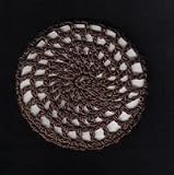 Chocolate Brown Classic Crocheted Hair Bun Cover- LARGE