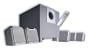 Philips A 5.600 Seismic Power 600 - 5.1-channel PC multimedia home theater speaker system - 100 Watt (total) - gray
