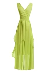 V-neck Chiffon Cocktail Elasticized   Waistline  Homecoming Dress/Party Dress  With Ruffles