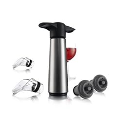Vacu Vin 649360 Weinverschluss 1 Pumpe, 2 Stumpfen und 2 Crystal Edelstahl