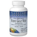 Planetary Herbals Full Spectrum Horny Goat Weed, 1200 mg, Tablets , 60 tablets (Pack of 2)