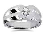 0.50 CTW Men's Diamond Ring in Platinum