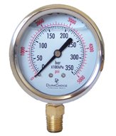 2-1/2" Oil Filled Vacuum Pressure Gauge - 30hg/15psi